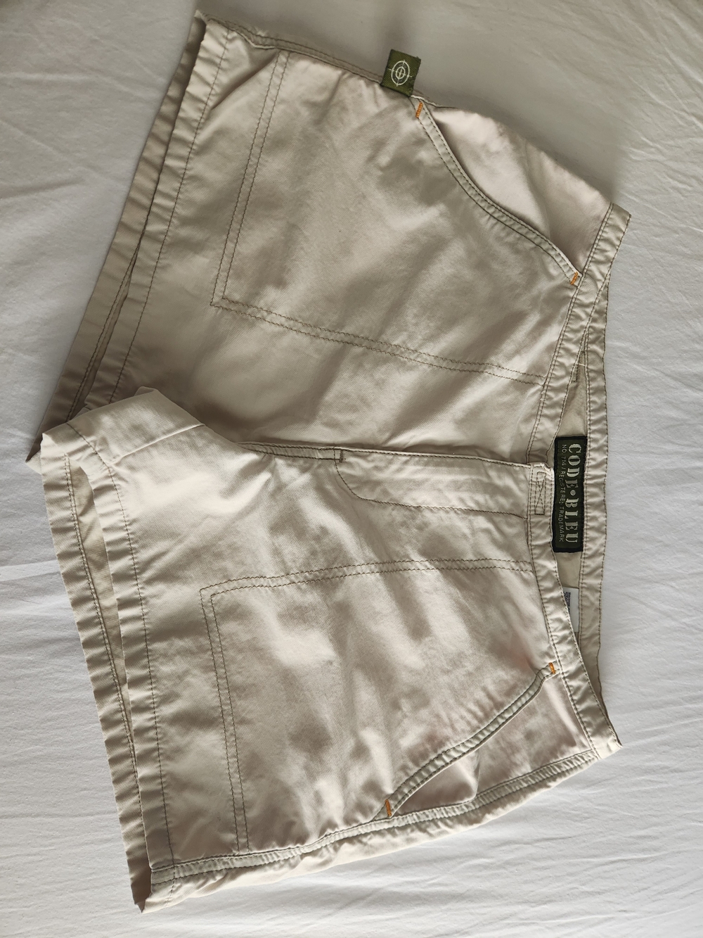 Code Bleu Light Tan Women's Casual Shorts - Picture 2 of 6